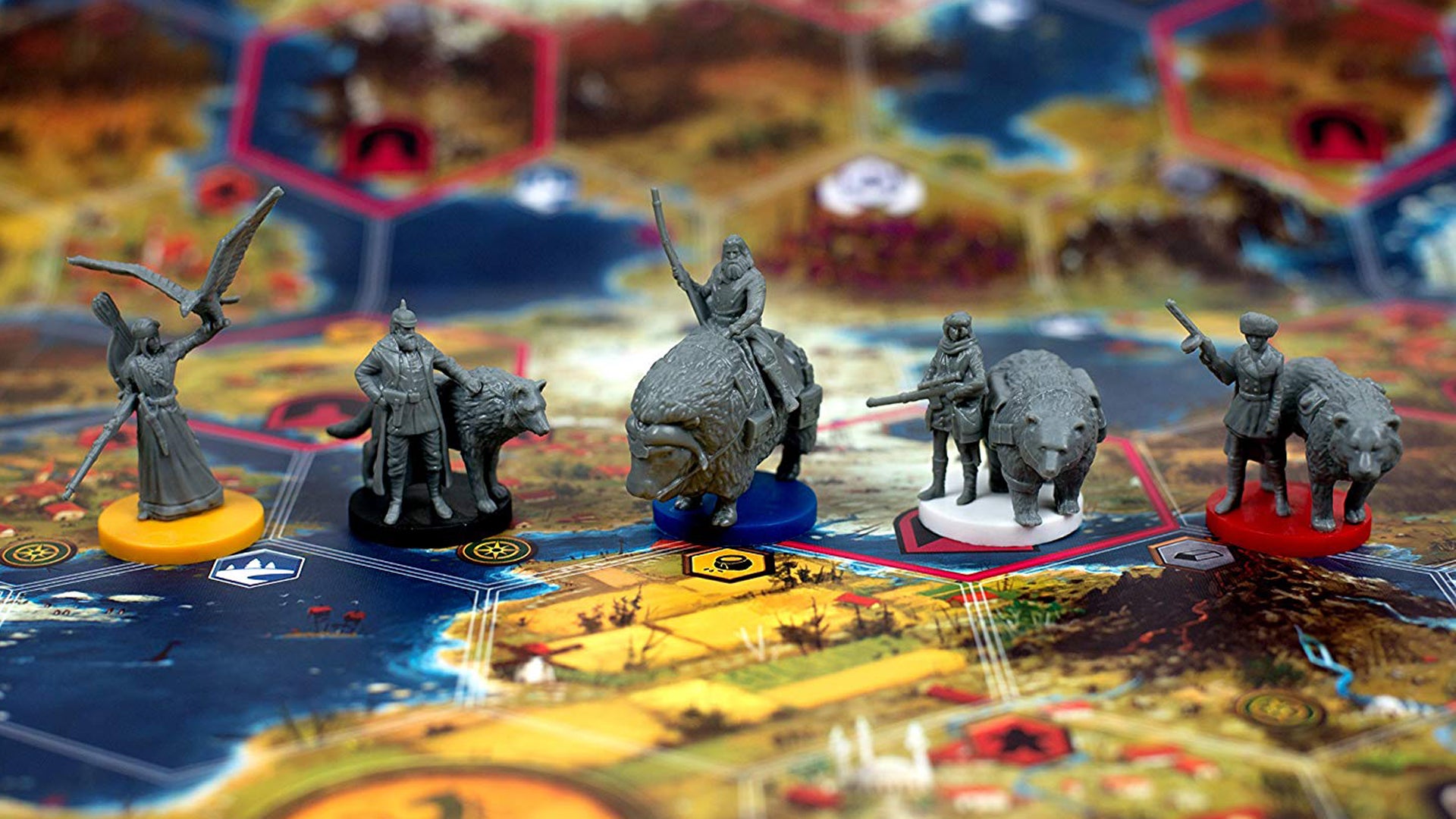Scythe strategy board game miniatures
