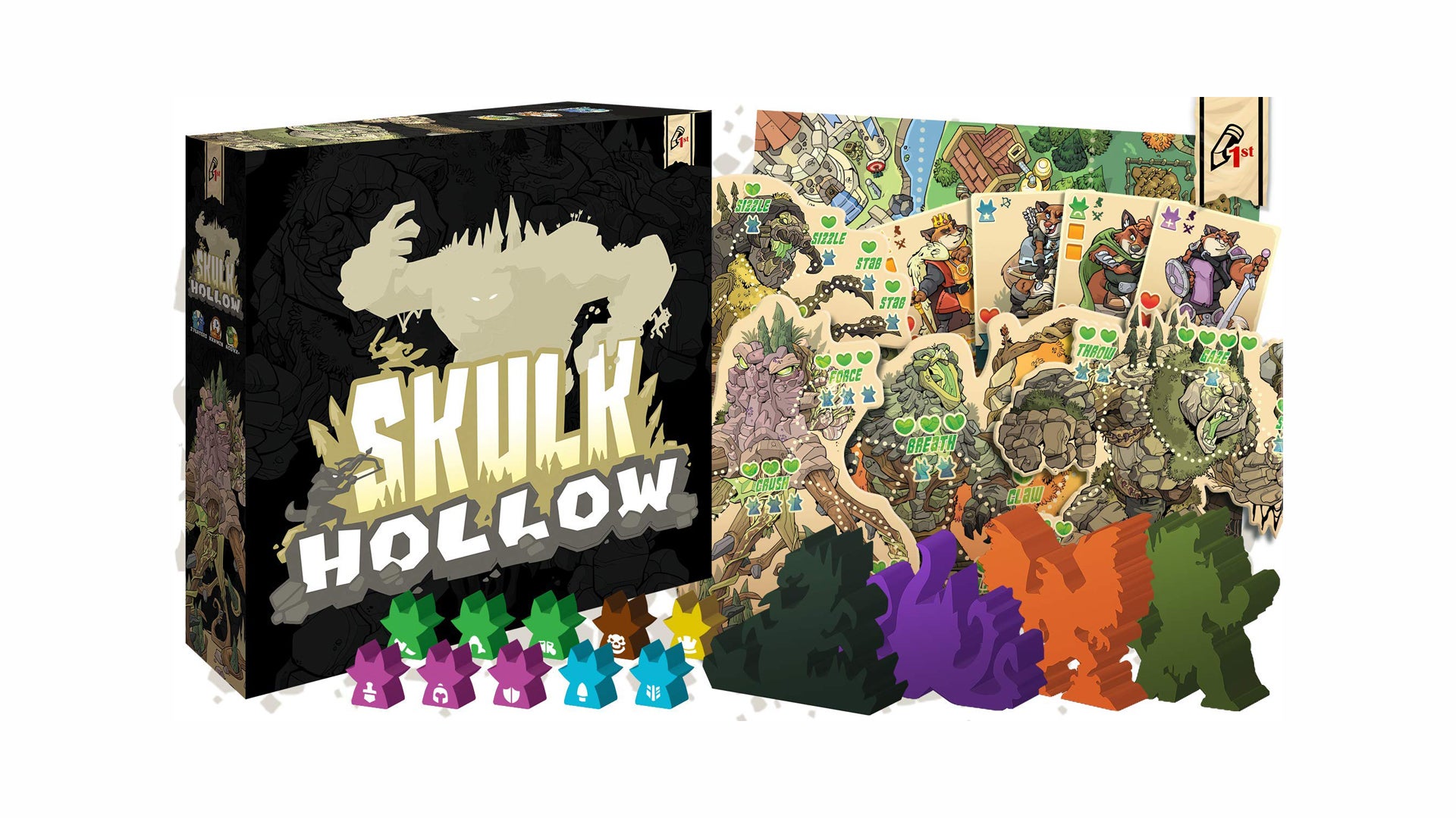 Skulk Hollow bord, doos, en figuren