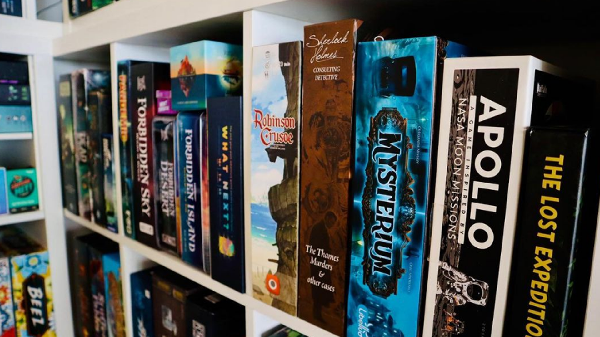 The board game collection from Sliced and Dice board game cafe