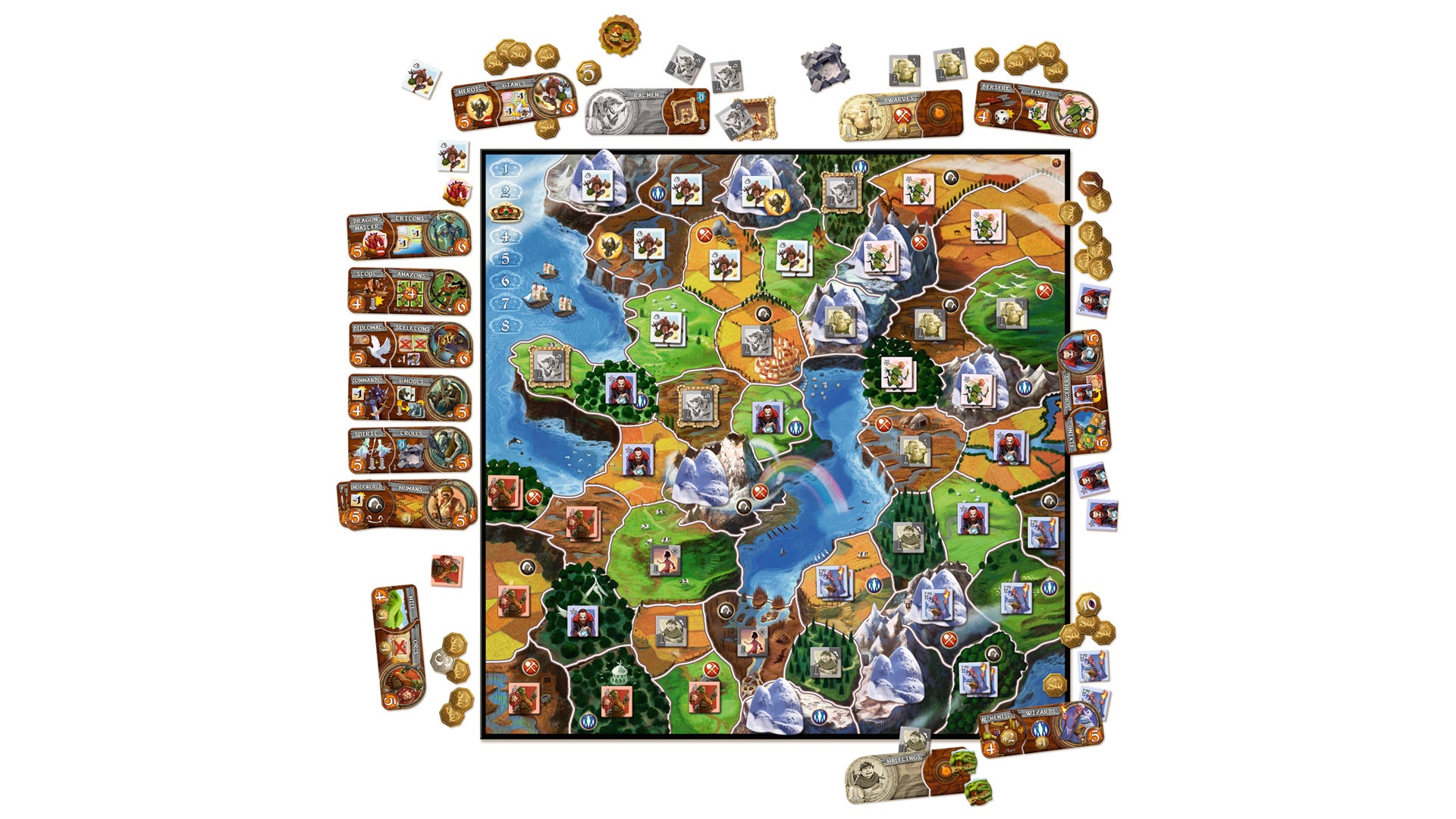 Small World board game layout