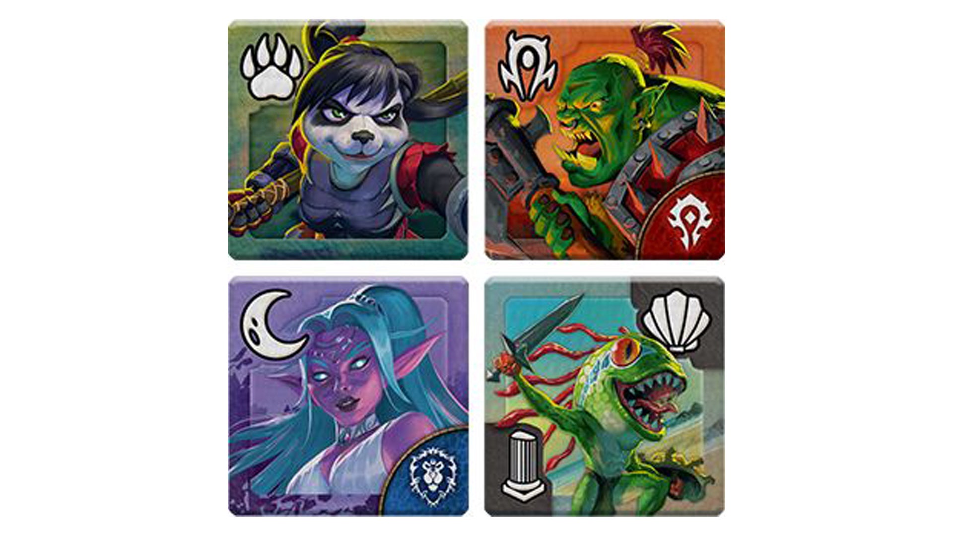 Small World of Warcraft board game tiles