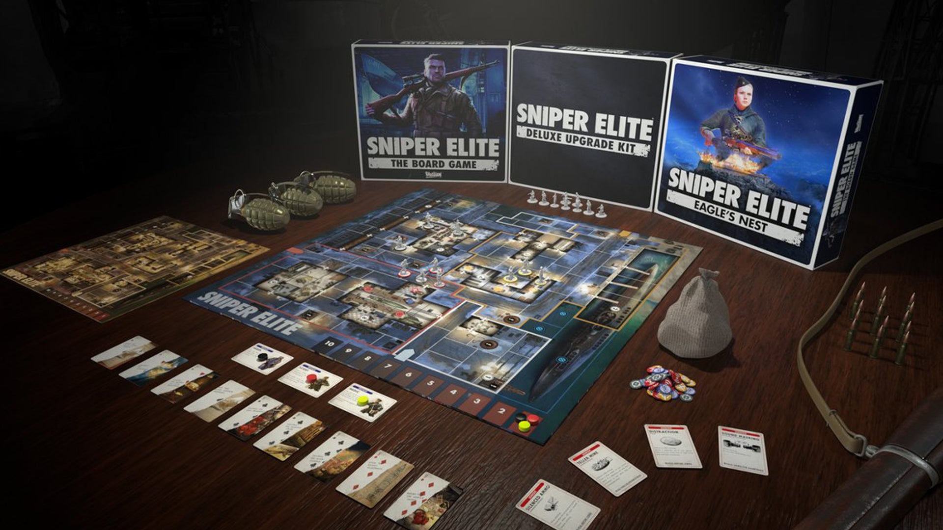 Sniper Elite: The Board Game layout