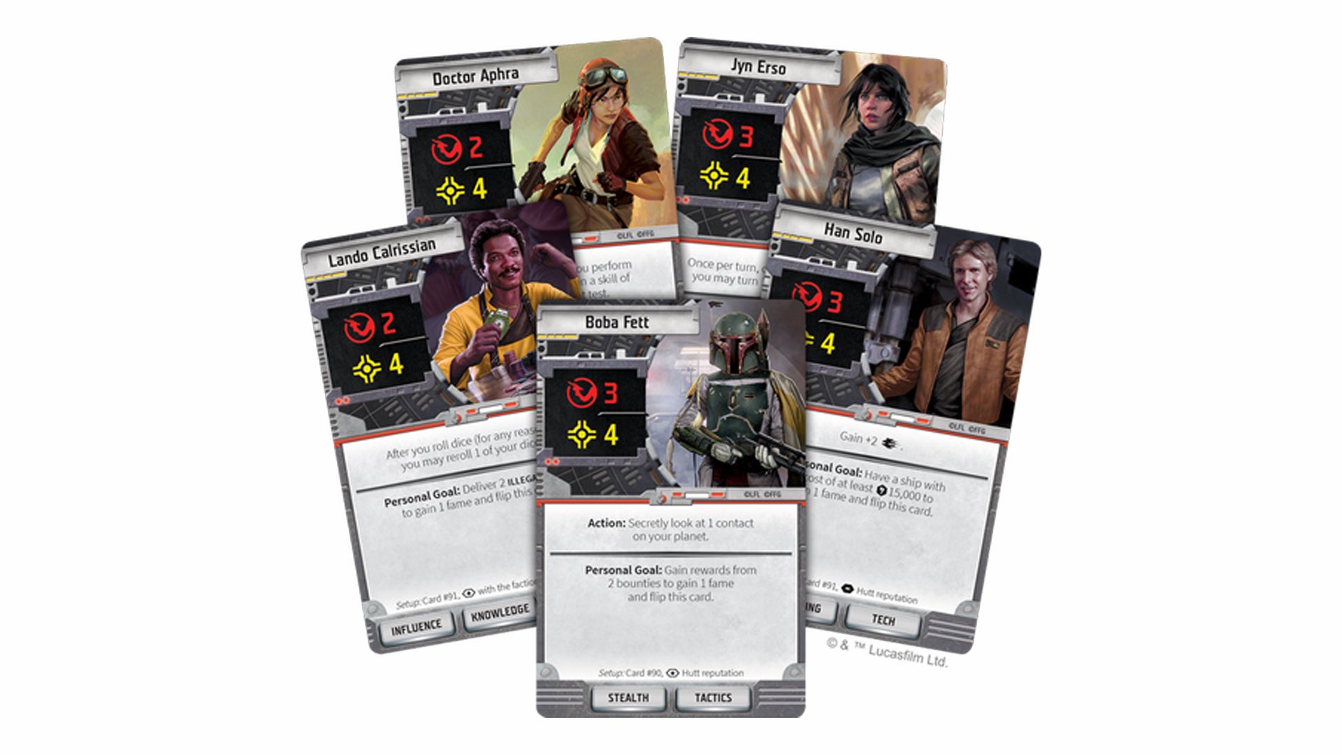 Star Wars: Outer Rim board game cards
