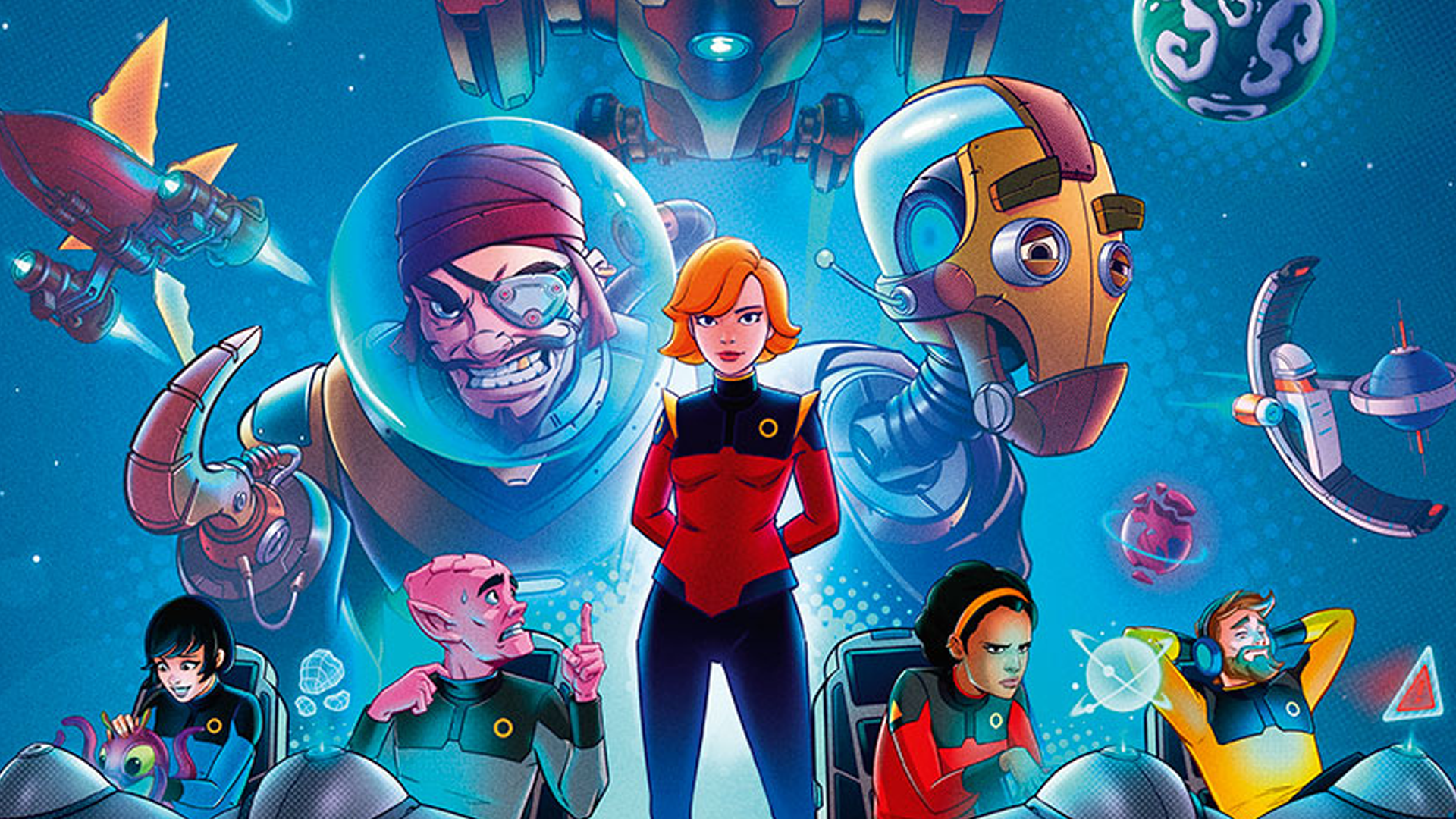 An image of the front cover for Starship Captains