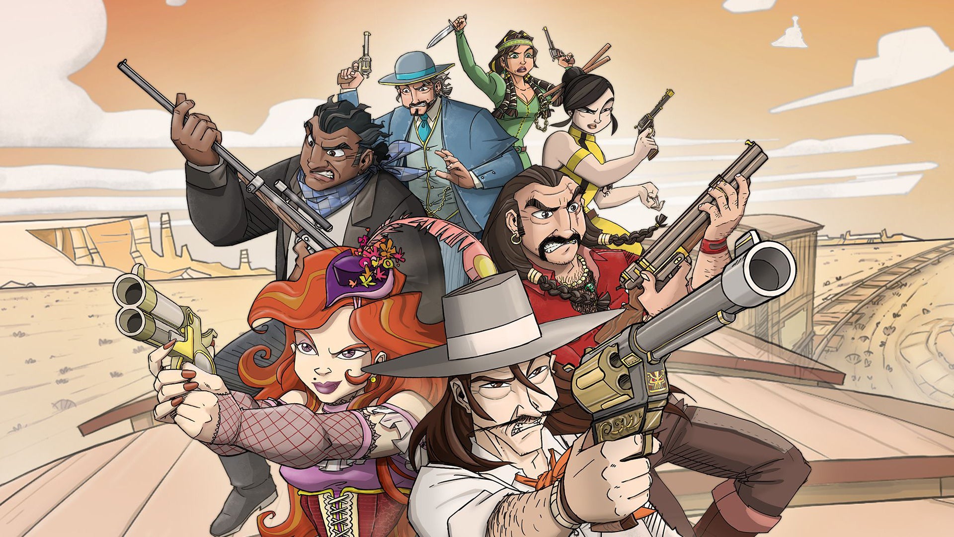 Super Colt Express board game artwork