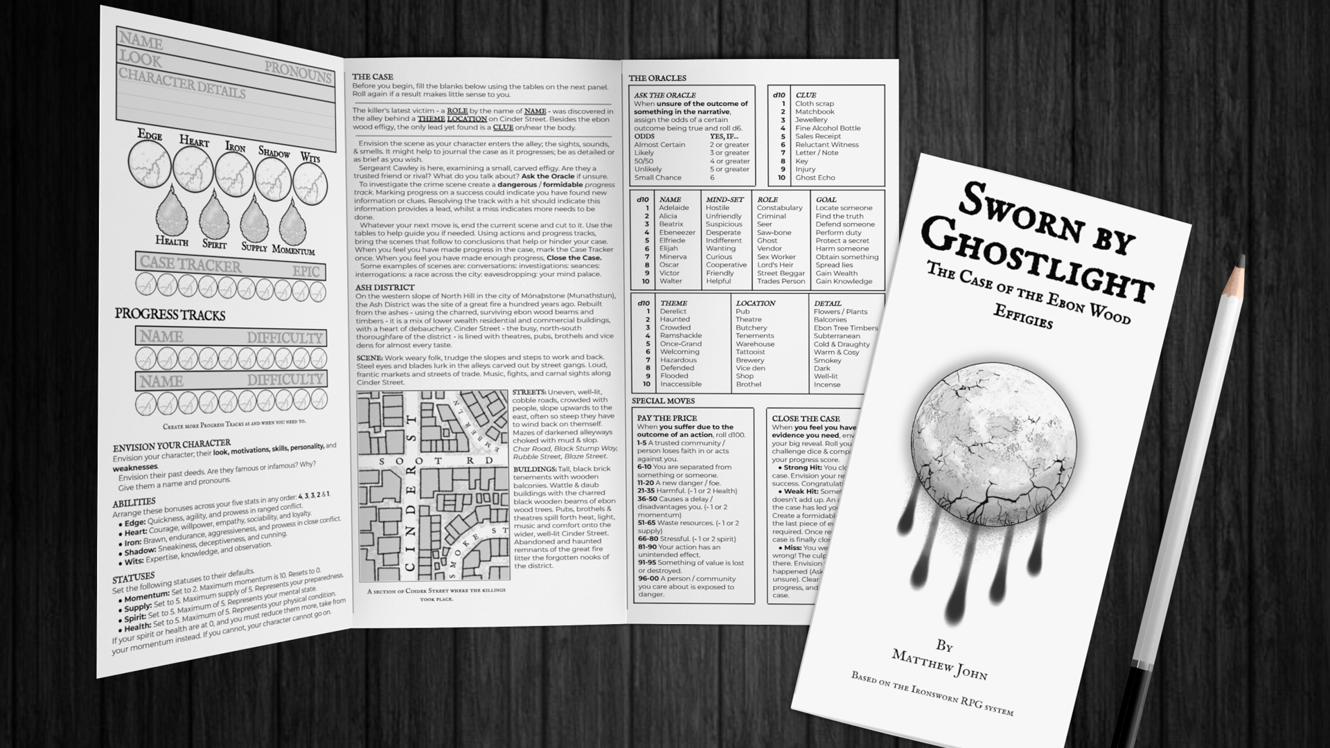 An image of the book for Sworn by Ghostlight TRPG