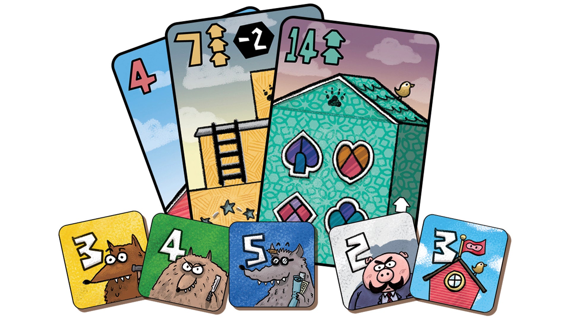 Image for The Three Little Wolves turns the fairytale on its head in a competitive house-building card game