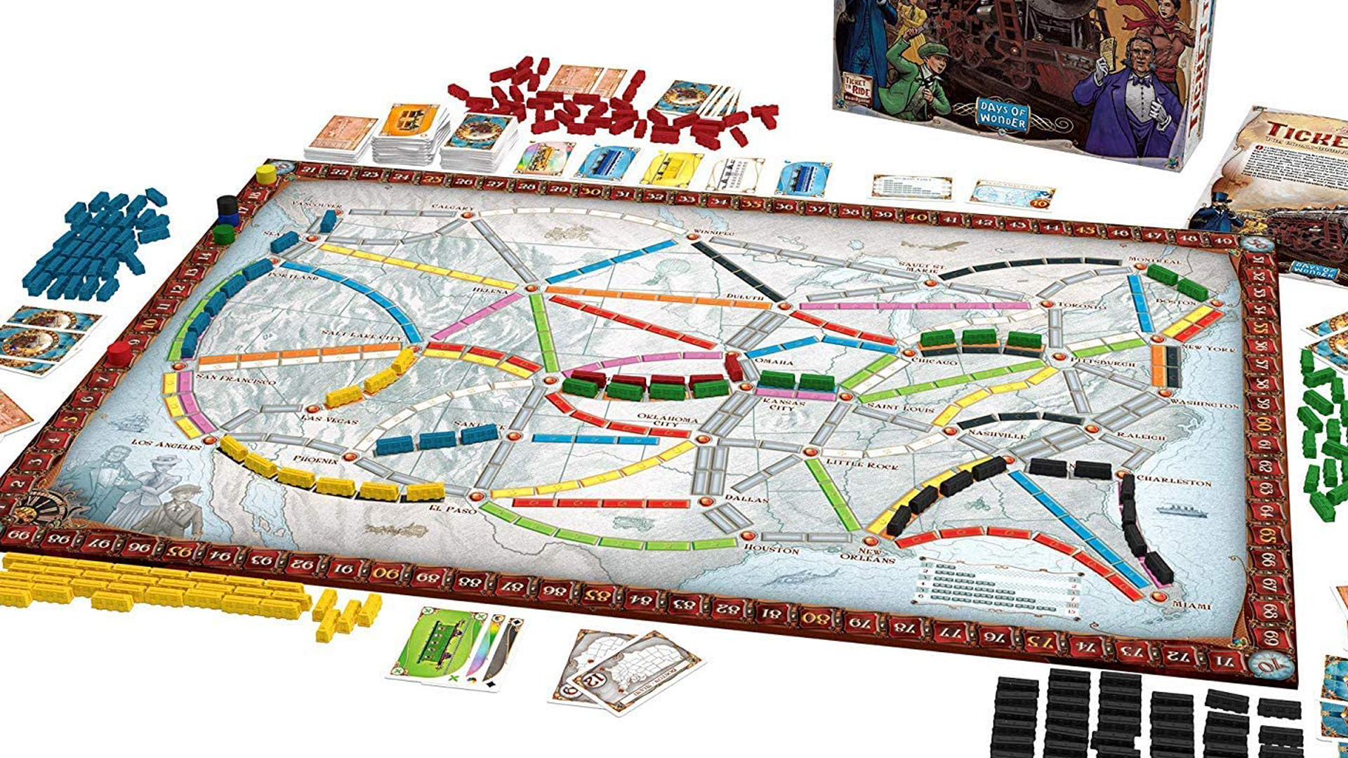 Ticket to Ride Replacement Parts Pieces Cards Wooden Tokens Board Routes Trains 