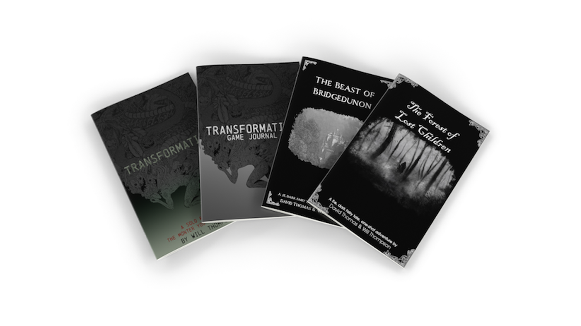 An image of the books for Transformation TRPG.