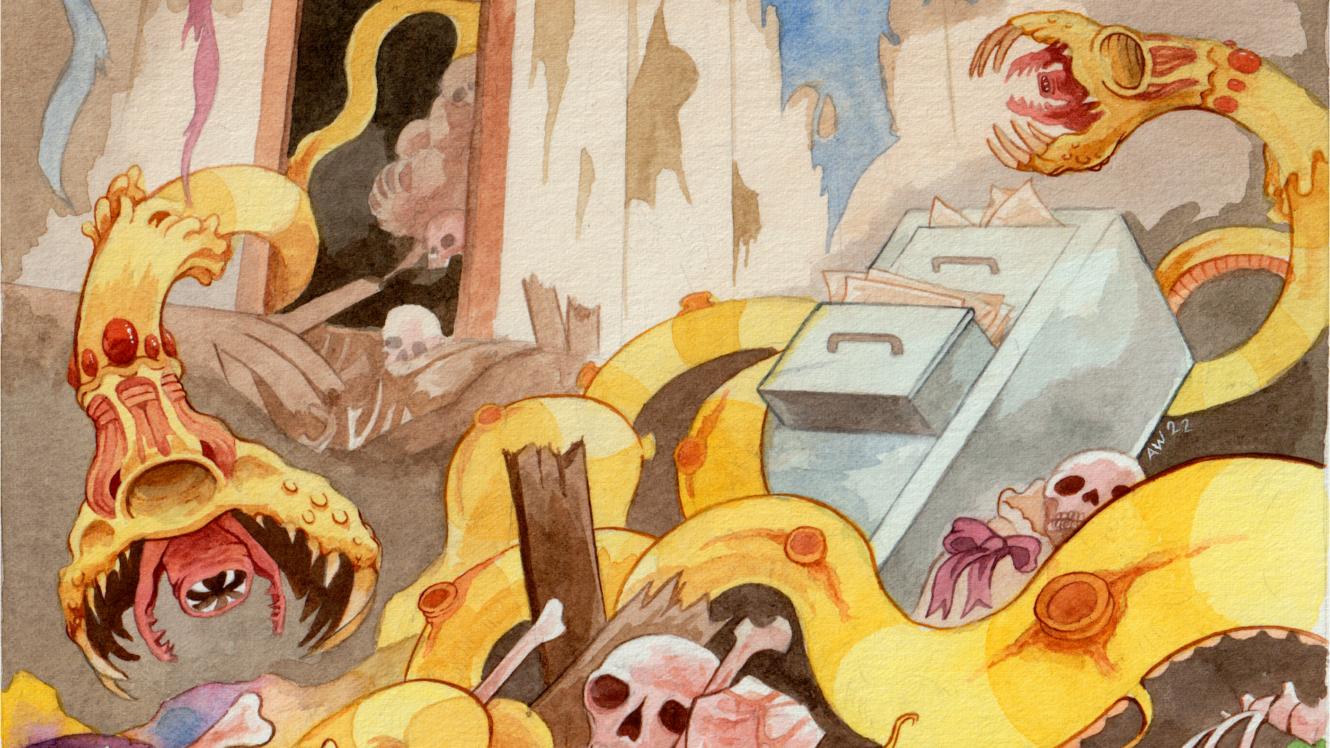 Artwork from upcoming Troika! adventure book The Big Squirm, which is now on Kickstarter.