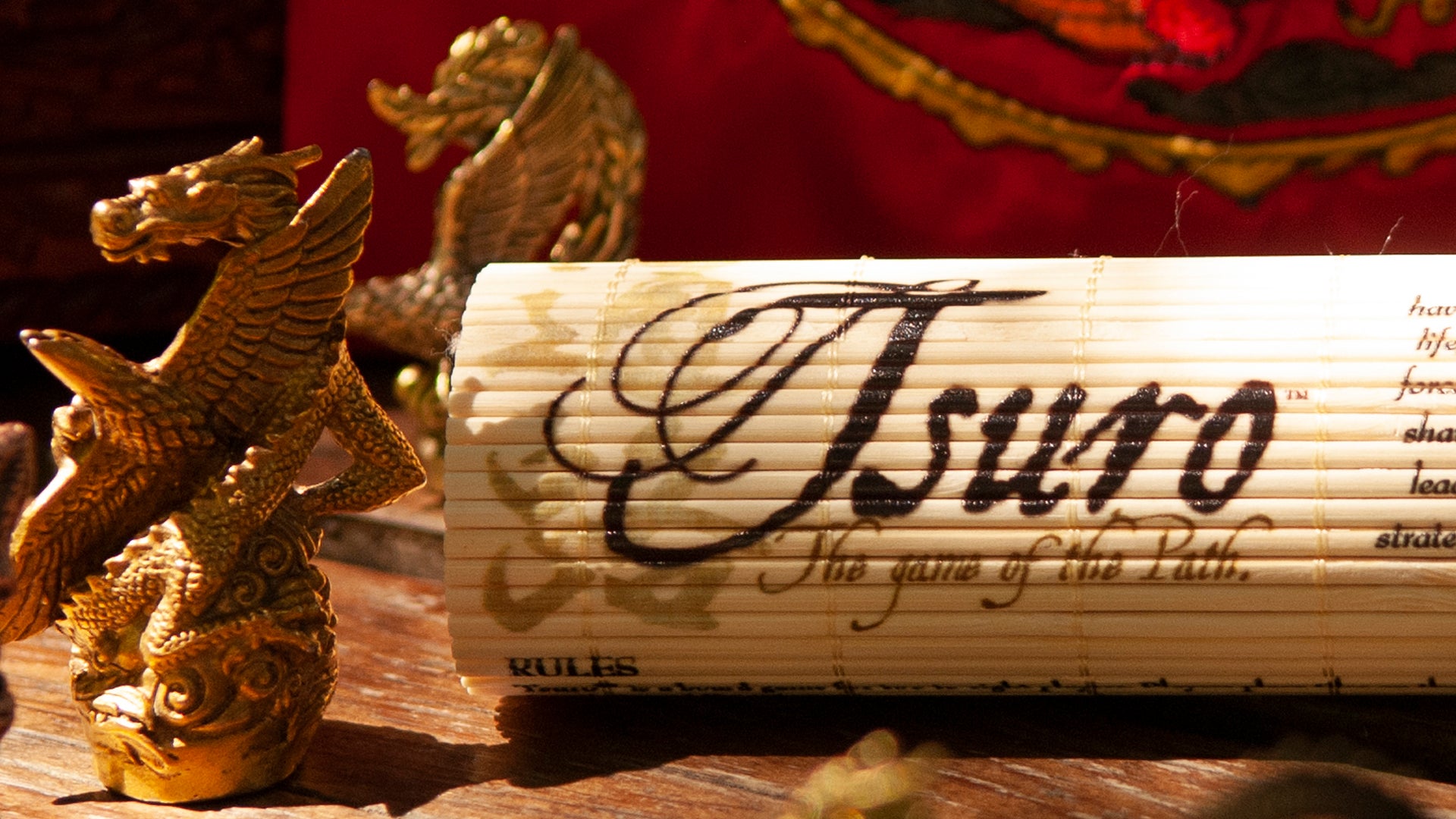 Image for Tsuro’s Luxury Limited Edition costs $350, includes stone tiles, bamboo rules scroll and a gold dragon statue