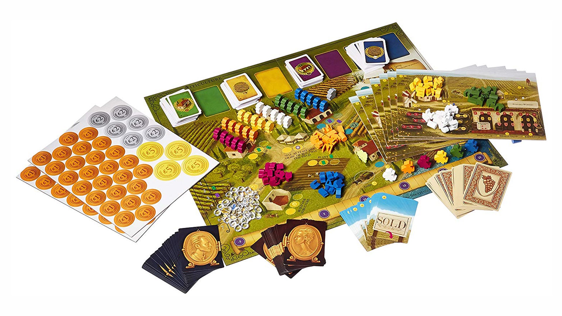 Viticulture board game layout