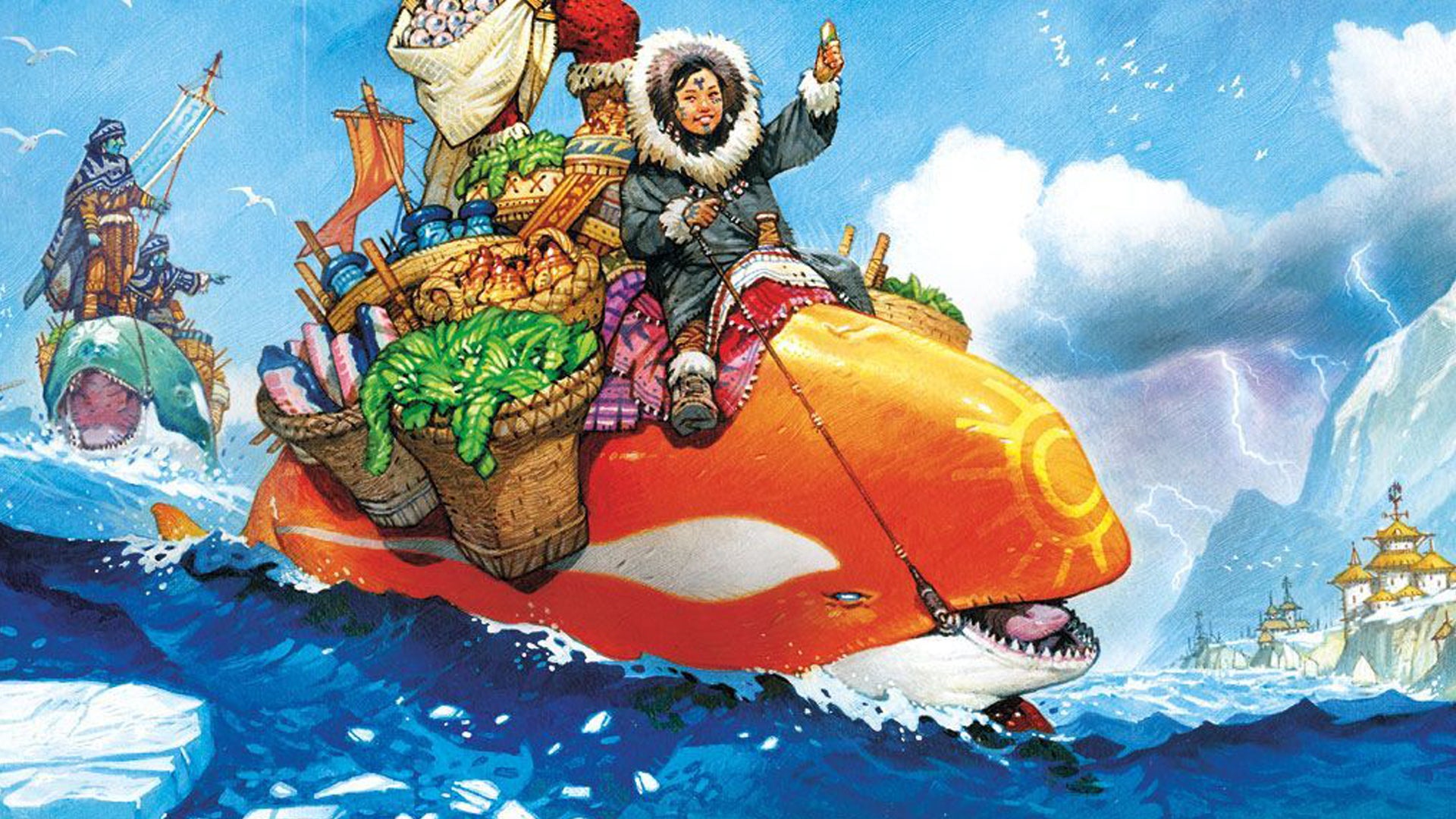 Whale Riders board game artwork