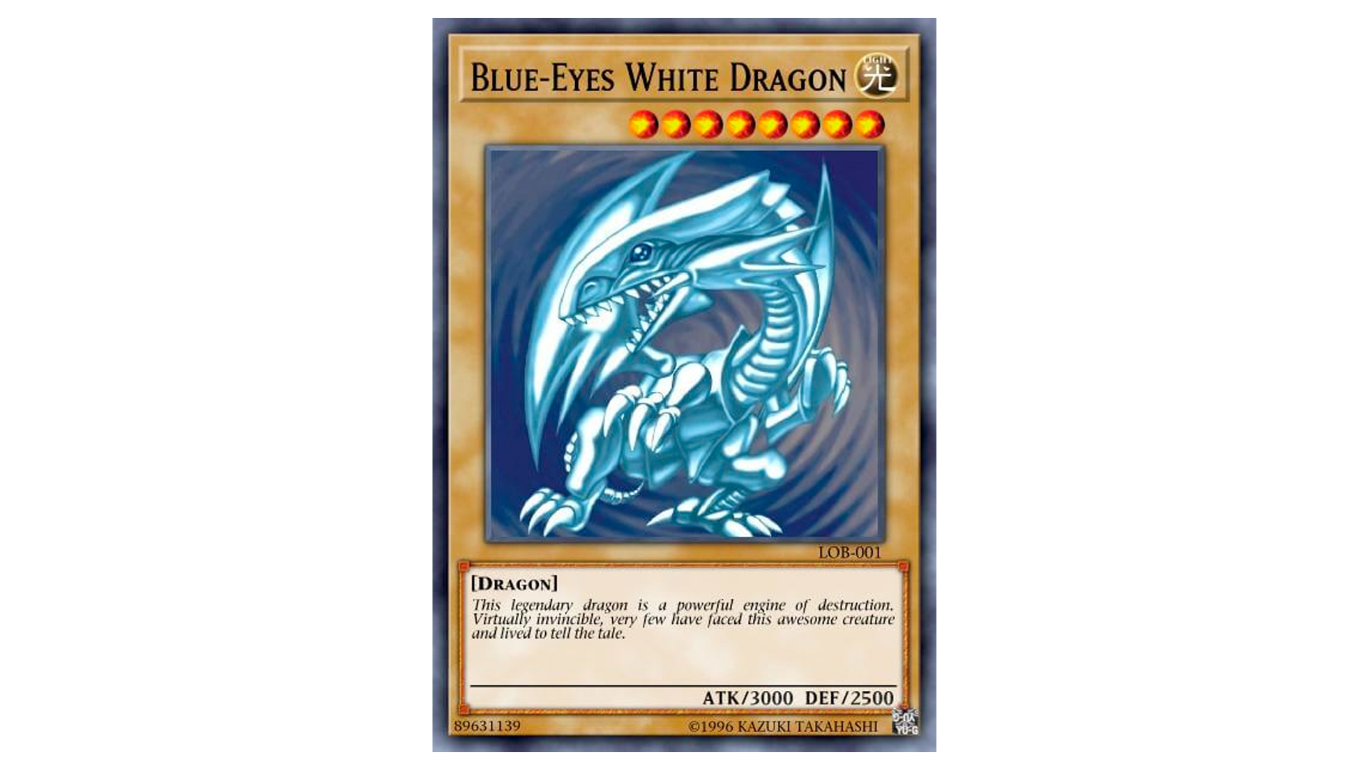 yu gi oh card blue eyes white dragon