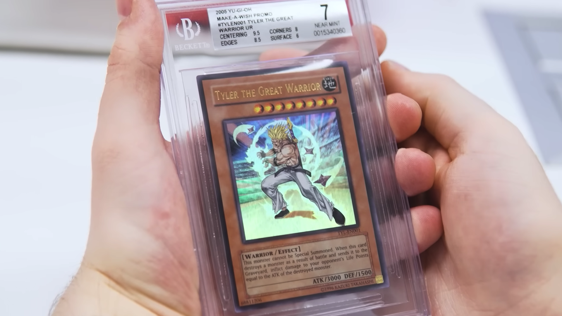 Image for Rarest Yu-Gi-Oh! card of all time, one-of-a-kind Tyler the Great Warrior, going up for sale