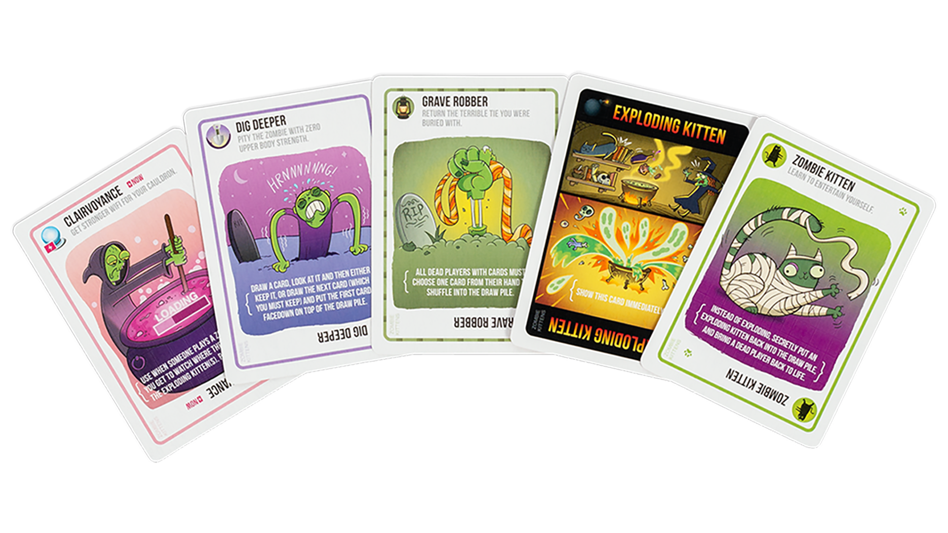 An image of some cards for Zombie Kittens.